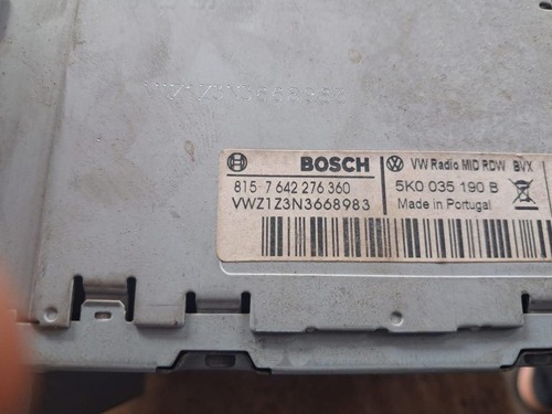 VW car radio serial number label example showing the VWZ code